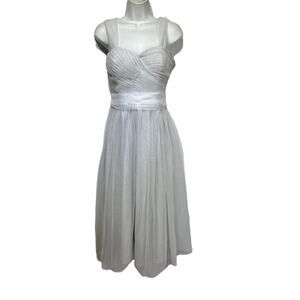 aidan Maddox silver tulle dress Size 8